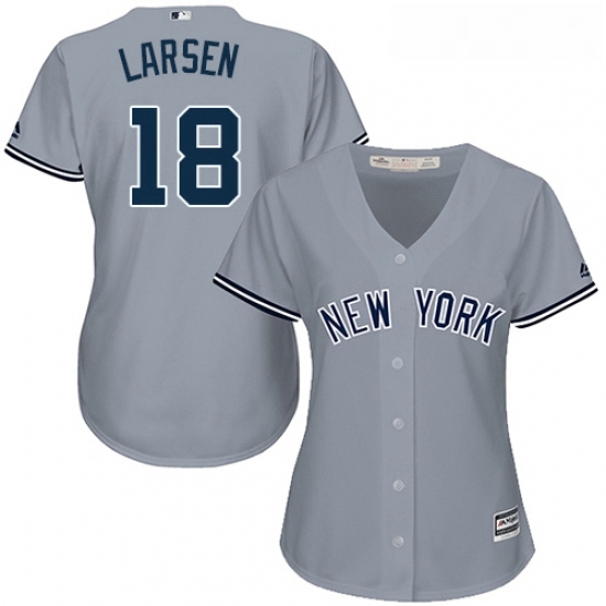 Womens Majestic New York Yankees 18 Don Larsen Authentic Grey Road MLB Jersey Womens Majestic New York Yankees 18 Don Larsen Authentic Grey Road MLB Jersey