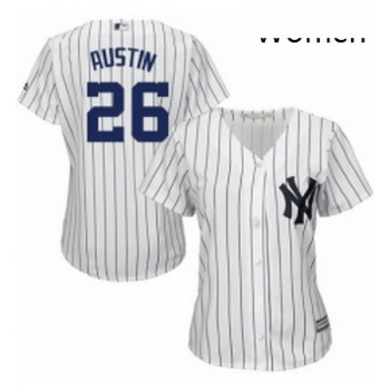 Womens Majestic New York Yankees 26 Tyler Austin Authentic White Home MLB Jersey Womens Majestic New York Yankees 26 Tyler Austin Authentic White Home MLB Jersey