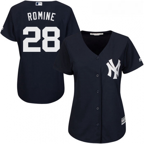 Womens Majestic New York Yankees 28 Austin Romine Replica Navy Blue Alternate MLB Jersey Womens Majestic New York Yankees 28 Austin Romine Replica Navy Blue Alternate MLB Jersey