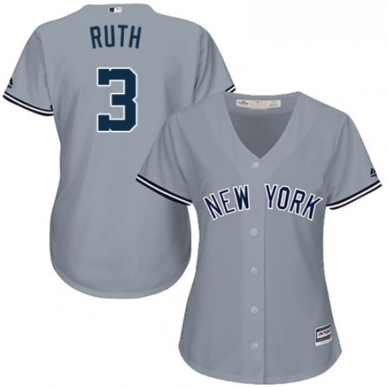 Womens Majestic New York Yankees 3 Babe Ruth Replica Navy Blue Alternate MLB Jersey Womens Majestic New York Yankees 3 Babe Ruth Replica Navy Blue Alternate MLB Jersey
