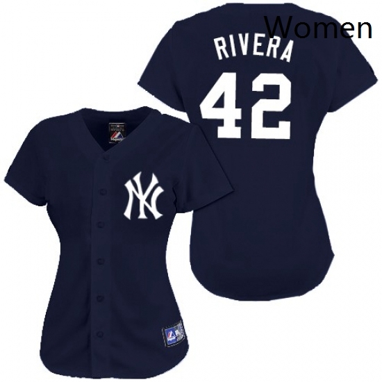 Womens Majestic New York Yankees 42 Mariano Rivera Authentic Navy Blue MLB Jersey Womens Majestic New York Yankees 42 Mariano Rivera Authentic Navy Blue MLB Jersey
