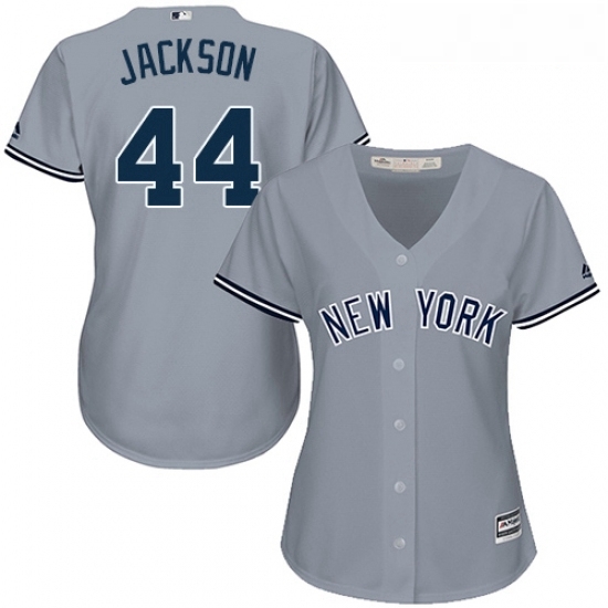 Womens Majestic New York Yankees 44 Reggie Jackson Authentic Grey Road MLB Jersey Womens Majestic New York Yankees 44 Reggie Jackson Authentic Grey Road MLB Jersey