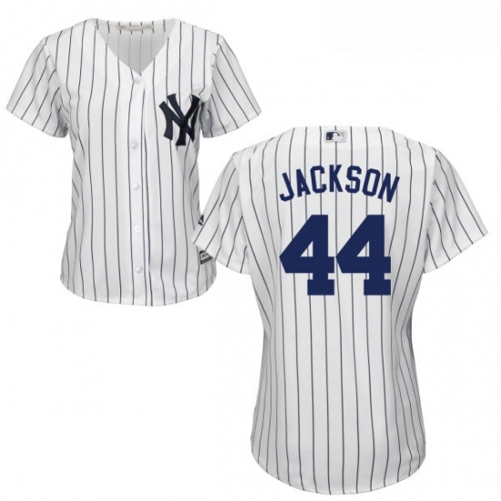 Womens Majestic New York Yankees 44 Reggie Jackson Replica White Home MLB Jersey Womens Majestic New York Yankees 44 Reggie Jackson Replica White Home MLB Jersey