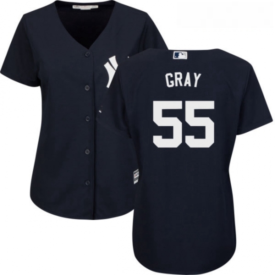 Womens Majestic New York Yankees 55 Sonny Gray Authentic Navy Blue Alternate MLB Jersey Womens Majestic New York Yankees 55 Sonny Gray Authentic Navy Blue Alternate MLB Jersey