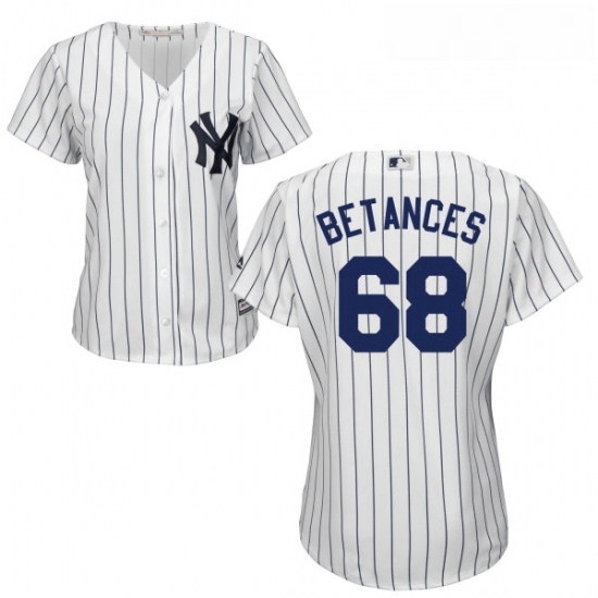 Womens Majestic New York Yankees 68 Dellin Betances Authentic White Home MLB Jersey Womens Majestic New York Yankees 68 Dellin Betances Authentic White Home MLB Jersey