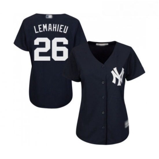 Womens New York Yankees 26 DJ LeMahieu Authentic Navy Blue Alternate Baseball Jersey Womens New York Yankees 26 DJ LeMahieu Authentic Navy Blue Alternate Baseball Jersey