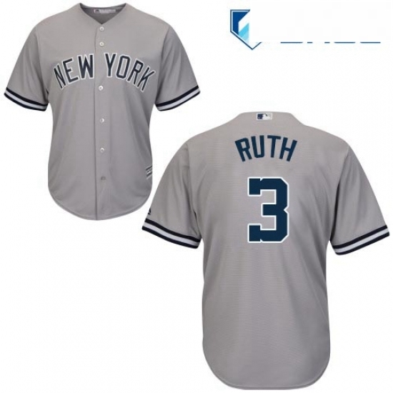 Youth Majestic New York Yankees 3 Babe Ruth Authentic Grey Road MLB Jersey Youth Majestic New York Yankees 3 Babe Ruth Authentic Grey Road MLB Jersey