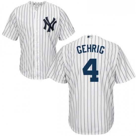 Youth Majestic New York Yankees 4 Lou Gehrig Authentic White Home MLB Jersey Youth Majestic New York Yankees 4 Lou Gehrig Authentic White Home MLB Jersey