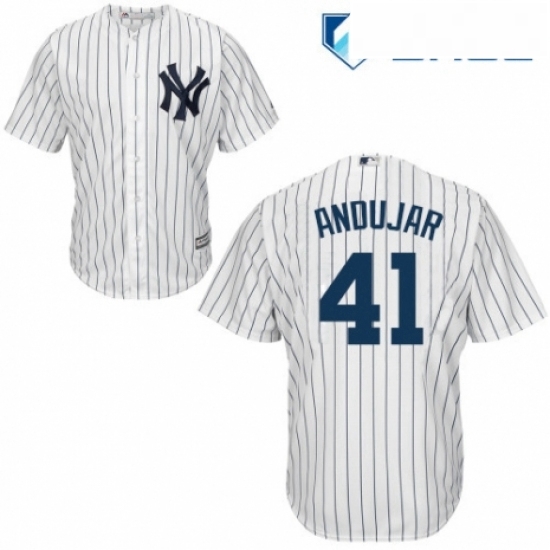 Youth Majestic New York Yankees 41 Miguel Andujar Authentic White Home MLB Jersey Youth Majestic New York Yankees 41 Miguel Andujar Authentic White Home MLB Jersey