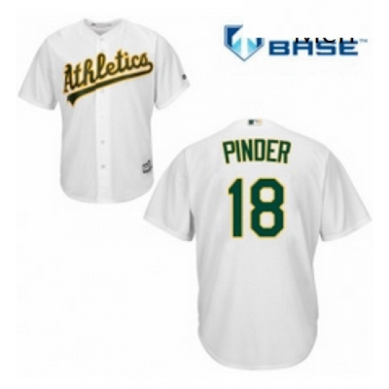 Mens Majestic Oakland Athletics 18 Chad Pinder Replica White Home Cool Base MLB Jersey Mens Majestic Oakland Athletics 18 Chad Pinder Replica White Home Cool Base MLB Jersey