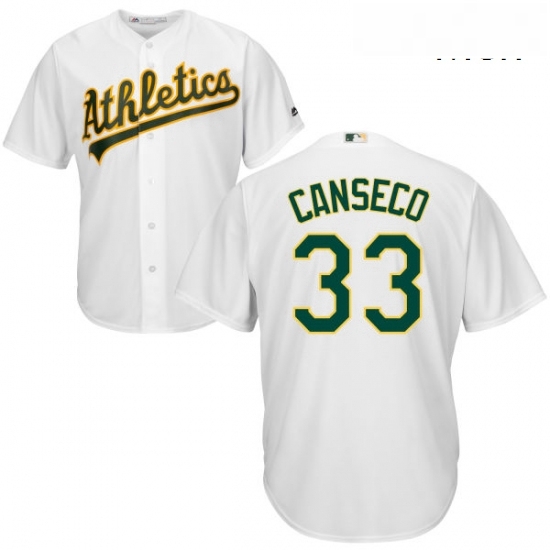 Mens Majestic Oakland Athletics 33 Jose Canseco Replica White Home Cool Base MLB Jersey Mens Majestic Oakland Athletics 33 Jose Canseco Replica White Home Cool Base MLB Jersey