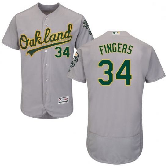 Mens Majestic Oakland Athletics 34 Rollie Fingers Grey Road Flex Base Authentic Collection MLB Jersey Mens Majestic Oakland Athletics 34 Rollie Fingers Grey Road Flex Base Authentic Collection MLB Jersey