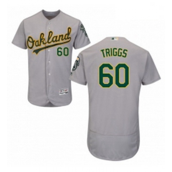 Mens Majestic Oakland Athletics 60 Andrew Triggs Grey Flexbase Authentic Collection MLB Jersey Mens Majestic Oakland Athletics 60 Andrew Triggs Grey Flexbase Authentic Collection MLB Jersey