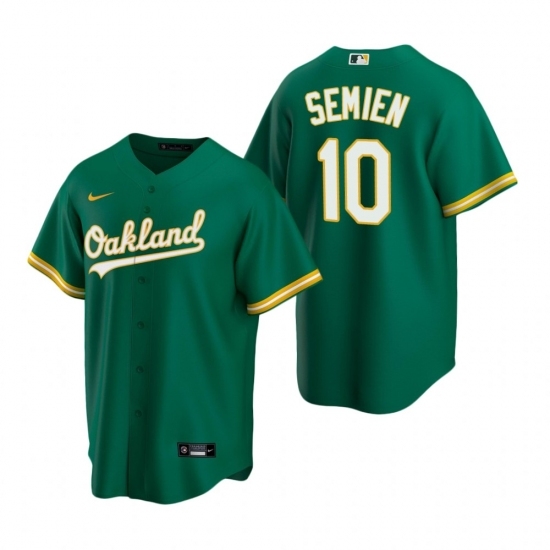 Mens Nike Oakland Athletics 10 Marcus Semien Green Alternate Stitched Baseball Jerse Mens Nike Oakland Athletics 10 Marcus Semien Green Alternate Stitched Baseball Jerse