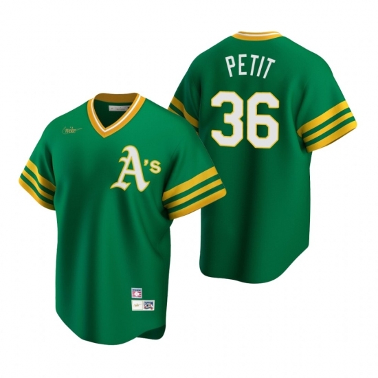 Mens Nike Oakland Athletics 36 Yusmeiro Petit Kelly Green Cooperstown Collection Road Stitched Baseball Jersey Mens Nike Oakland Athletics 36 Yusmeiro Petit Kelly Green Cooperstown Collection Road Stitched Baseball Jersey