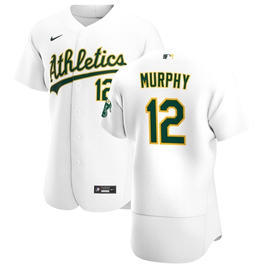 Oakland Athletics 12 Sean Murphy Men Nike White Home 2020 Authentic Player MLB Jersey Oakland Athletics 12 Sean Murphy Men Nike White Home 2020 Authentic Player MLB Jersey