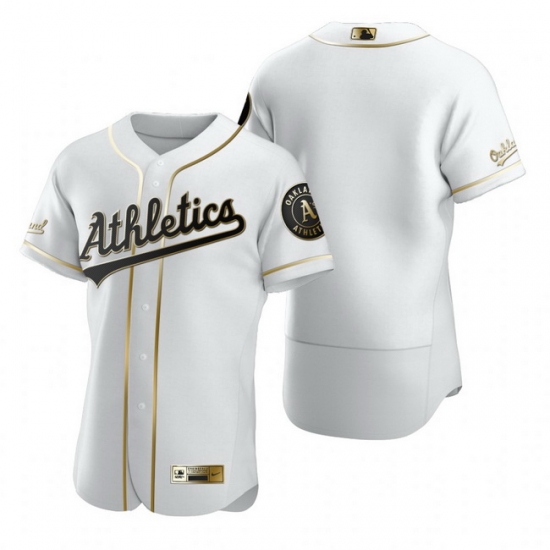 Oakland Athletics Blank White Nike Mens Authentic Golden Edition MLB Jersey Oakland Athletics Blank White Nike Mens Authentic Golden Edition MLB Jersey