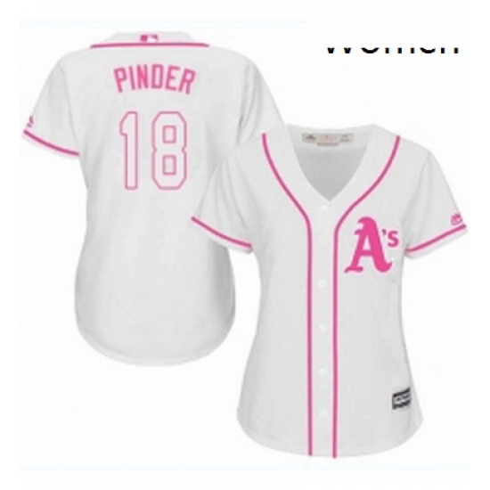Womens Majestic Oakland Athletics 18 Chad Pinder Replica White Fashion Cool Base MLB Jersey Womens Majestic Oakland Athletics 18 Chad Pinder Replica White Fashion Cool Base MLB Jersey