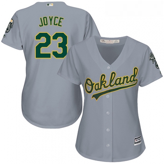 Womens Majestic Oakland Athletics 23 Matt Joyce Replica Grey Road Cool Base MLB Jersey Womens Majestic Oakland Athletics 23 Matt Joyce Replica Grey Road Cool Base MLB Jersey