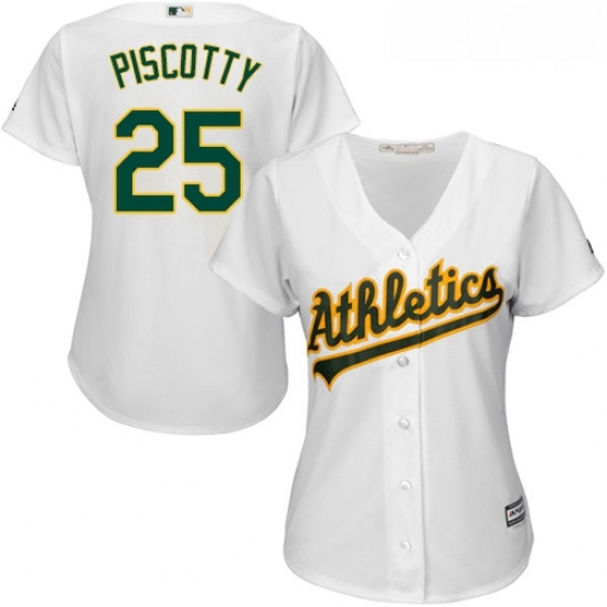 Womens Majestic Oakland Athletics 25 Stephen Piscotty Authentic White Home Cool Base MLB Jersey Womens Majestic Oakland Athletics 25 Stephen Piscotty Authentic White Home Cool Base MLB Jersey