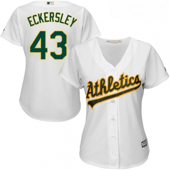 Womens Majestic Oakland Athletics 43 Dennis Eckersley Authentic White Home Cool Base MLB Jersey Womens Majestic Oakland Athletics 43 Dennis Eckersley Authentic White Home Cool Base MLB Jersey