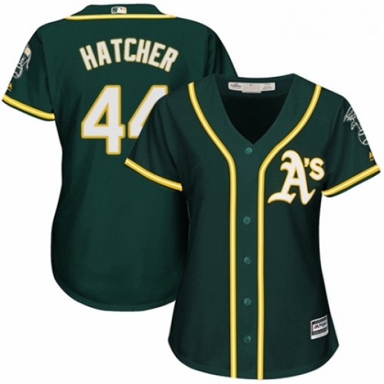 Womens Majestic Oakland Athletics 44 Chris Hatcher Authentic Green Alternate 1 Cool Base MLB Jersey Womens Majestic Oakland Athletics 44 Chris Hatcher Authentic Green Alternate 1 Cool Base MLB Jersey