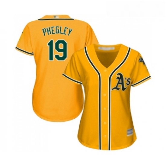 Womens Oakland Athletics 19 Josh Phegley Authentic Gold Alternate 2 Cool Base Baseball Jersey Womens Oakland Athletics 19 Josh Phegley Authentic Gold Alternate 2 Cool Base Baseball Jersey