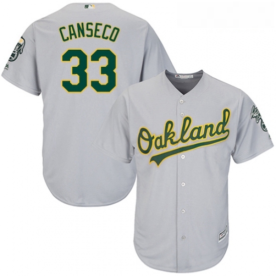 Youth Majestic Oakland Athletics 33 Jose Canseco Replica Grey Road Cool Base MLB Jersey Youth Majestic Oakland Athletics 33 Jose Canseco Replica Grey Road Cool Base MLB Jersey