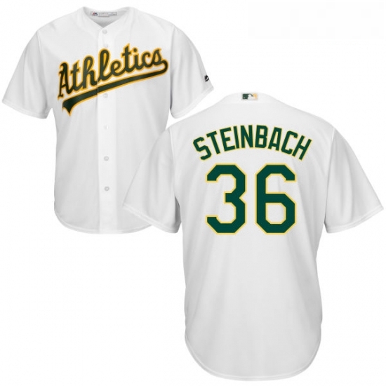 Youth Majestic Oakland Athletics 36 Terry Steinbach Authentic White Home Cool Base MLB Jersey Youth Majestic Oakland Athletics 36 Terry Steinbach Authentic White Home Cool Base MLB Jersey