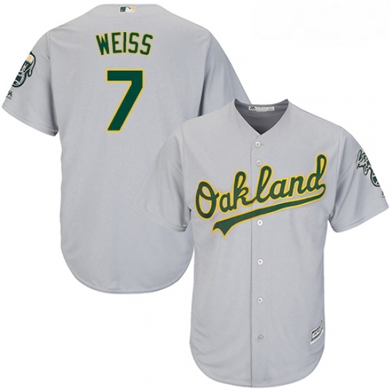 Youth Majestic Oakland Athletics 7 Walt Weiss Authentic Grey Road Cool Base MLB Jersey Youth Majestic Oakland Athletics 7 Walt Weiss Authentic Grey Road Cool Base MLB Jersey