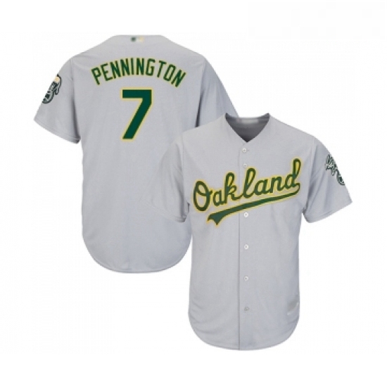 Youth Oakland Athletics 7 Cliff Pennington Replica Grey Road Cool Base Baseball Jersey Youth Oakland Athletics 7 Cliff Pennington Replica Grey Road Cool Base Baseball Jersey