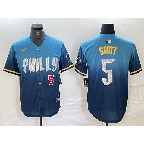 Men Philadelphia Phillies 5 Bryson Stott Blue 2024 City Connect Limited Stitched Jersey 20 Men Philadelphia Phillies 5 Bryson Stott Blue 2024 City Connect Limited Stitched Jersey 20
