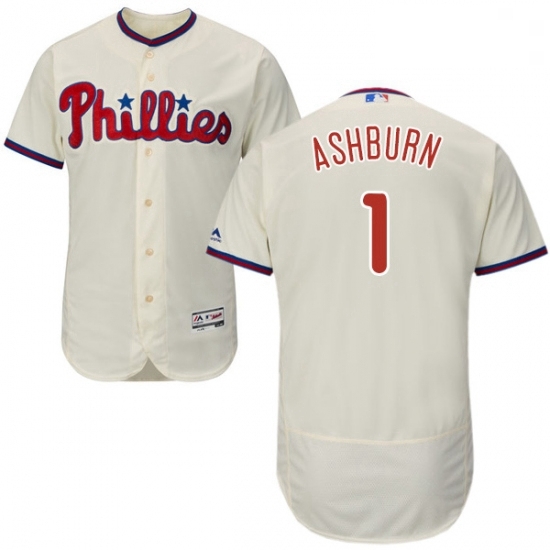 Mens Majestic Philadelphia Phillies 1 Richie Ashburn Cream Alternate Flex Base Authentic Collection MLB Jersey Mens Majestic Philadelphia Phillies 1 Richie Ashburn Cream Alternate Flex Base Authentic Collection MLB Jersey