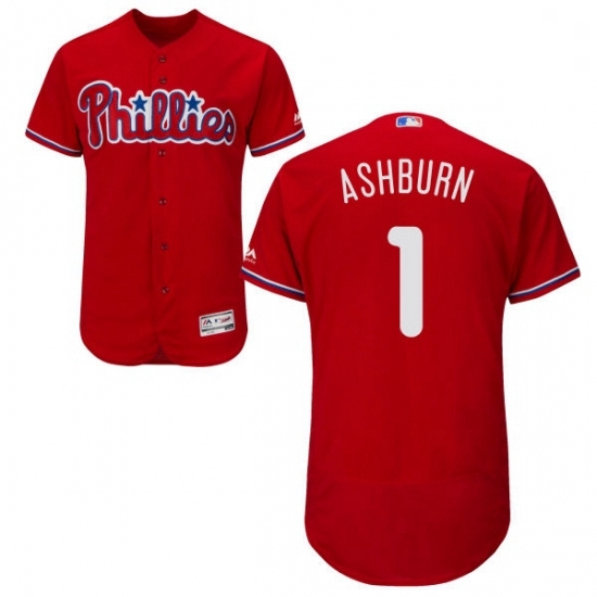 Mens Majestic Philadelphia Phillies 1 Richie Ashburn Red Alternate Flex Base Authentic Collection MLB Jersey Mens Majestic Philadelphia Phillies 1 Richie Ashburn Red Alternate Flex Base Authentic Collection MLB Jersey