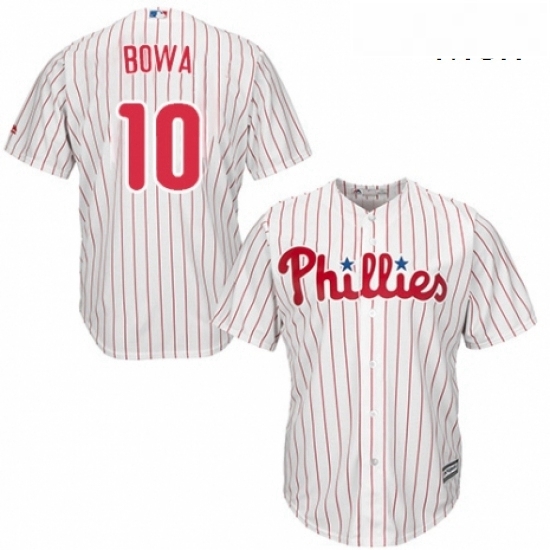 Mens Majestic Philadelphia Phillies 10 Larry Bowa Replica WhiteRed Strip Home Cool Base MLB Jersey Mens Majestic Philadelphia Phillies 10 Larry Bowa Replica WhiteRed Strip Home Cool Base MLB Jersey