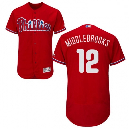 Mens Majestic Philadelphia Phillies 12 Will Middlebrooks Red Alternate Flex Base Authentic Collection MLB Jersey Mens Majestic Philadelphia Phillies 12 Will Middlebrooks Red Alternate Flex Base Authentic Collection MLB Jersey