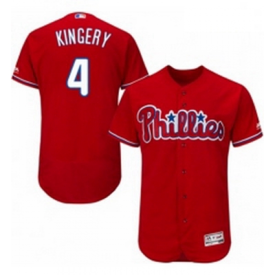 Mens Majestic Philadelphia Phillies 4 Scott Kingery Red Alternate Flex Base Authentic Collection MLB Jersey Mens Majestic Philadelphia Phillies 4 Scott Kingery Red Alternate Flex Base Authentic Collection MLB Jersey