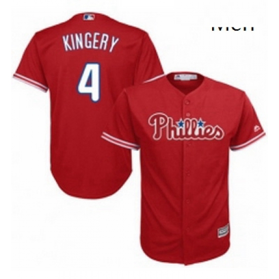 Mens Majestic Philadelphia Phillies 4 Scott Kingery Replica Red Alternate Cool Base MLB Jersey Mens Majestic Philadelphia Phillies 4 Scott Kingery Replica Red Alternate Cool Base MLB Jersey