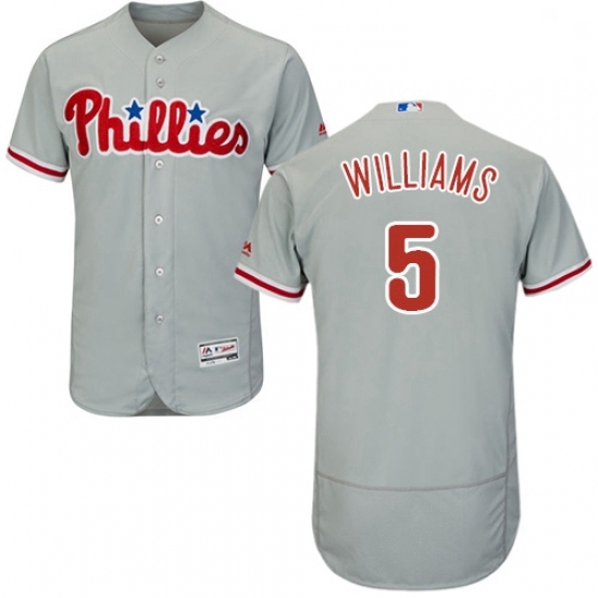 Mens Majestic Philadelphia Phillies 5 Nick Williams Grey Flexbase Authentic Collection MLB Jersey Mens Majestic Philadelphia Phillies 5 Nick Williams Grey Flexbase Authentic Collection MLB Jersey