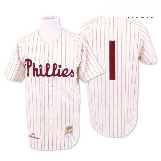 Mens Mitchell and Ness Philadelphia Phillies 1 Richie Ashburn Authentic WhiteRed Strip Throwback MLB Jersey Mens Mitchell and Ness Philadelphia Phillies 1 Richie Ashburn Authentic WhiteRed Strip Throwback MLB Jersey