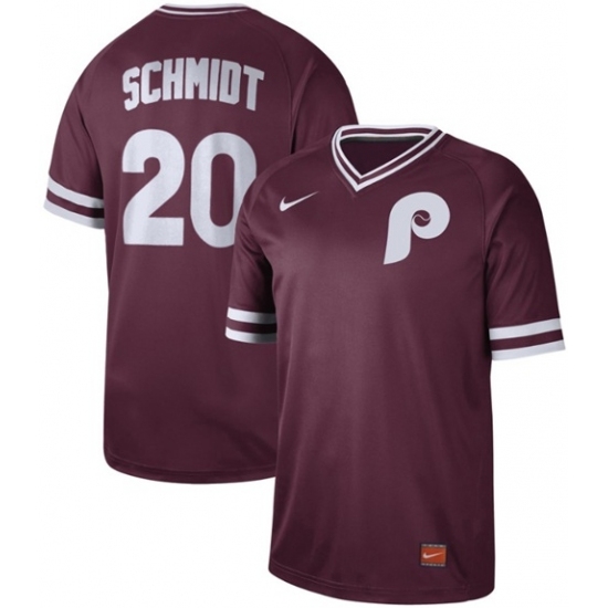 Mens Nike Philadelphia Phillies 20 Mike Schmidt Maroon Authentic Cooperstown Collection Stitched Baseball Jerse Mens Nike Philadelphia Phillies 20 Mike Schmidt Maroon Authentic Cooperstown Collection Stitched Baseball Jerse