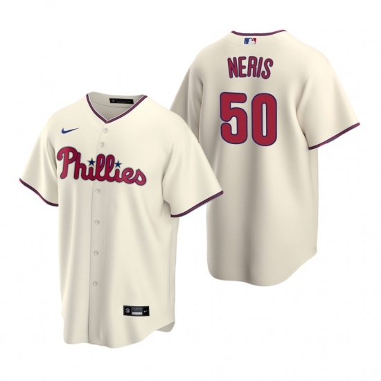 Mens Nike Philadelphia Phillies 50 Hector Neris Cream Alternate Stitched Baseball Jersey Mens Nike Philadelphia Phillies 50 Hector Neris Cream Alternate Stitched Baseball Jersey