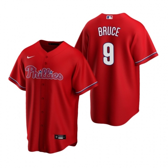 Mens Nike Philadelphia Phillies 9 Jay Bruce Red Alternate Stitched Baseball Jersey Mens Nike Philadelphia Phillies 9 Jay Bruce Red Alternate Stitched Baseball Jersey