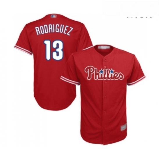 Mens Philadelphia Phillies 13 Sean Rodriguez Replica Red Alternate Cool Base Baseball Jersey Mens Philadelphia Phillies 13 Sean Rodriguez Replica Red Alternate Cool Base Baseball Jersey