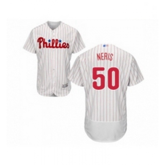 Mens Philadelphia Phillies 50 Hector Neris White Home Flex Base Authentic Collection Baseball Jersey Mens Philadelphia Phillies 50 Hector Neris White Home Flex Base Authentic Collection Baseball Jersey