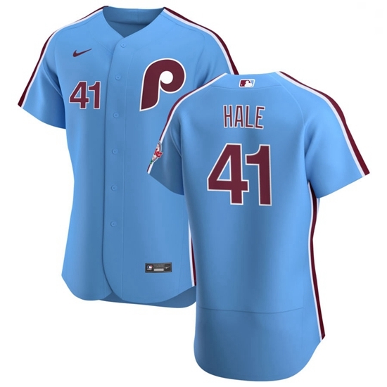 Philadelphia Phillies 41 David Hale Men Nike Light Blue Alternate 2020 Authentic Player MLB Jersey Philadelphia Phillies 41 David Hale Men Nike Light Blue Alternate 2020 Authentic Player MLB Jersey