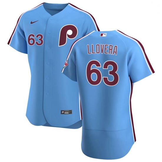 Philadelphia Phillies 63 Mauricio Llovera Men Nike Light Blue Alternate 2020 Authentic Player MLB Jersey Philadelphia Phillies 63 Mauricio Llovera Men Nike Light Blue Alternate 2020 Authentic Player MLB Jersey