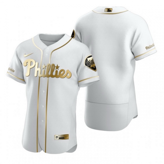 Philadelphia Phillies Blank White Nike Mens Authentic Golden Edition MLB Jersey Philadelphia Phillies Blank White Nike Mens Authentic Golden Edition MLB Jersey