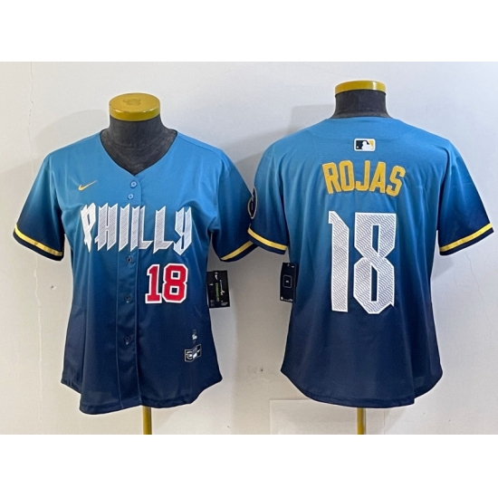 Women Philadelphia Phillies 18 Johan Rojas Blue 2024 City Connect Limited Stitched jerseys 2 Women Philadelphia Phillies 18 Johan Rojas Blue 2024 City Connect Limited Stitched jerseys 2