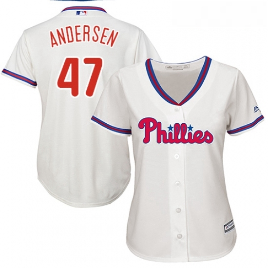 Womens Majestic Philadelphia Phillies 47 Larry Andersen Authentic Cream Alternate Cool Base MLB Jersey Womens Majestic Philadelphia Phillies 47 Larry Andersen Authentic Cream Alternate Cool Base MLB Jersey